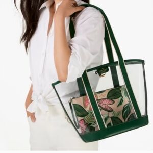 Kate Spade Green Tote Bag Fern Foliage